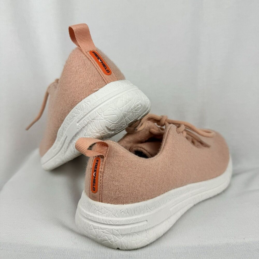 FreeShield Peach Pink Wool Blend Walking Shoes Womens 6.5 Casual Lace-Up Sneaker - Picture 10 of 10